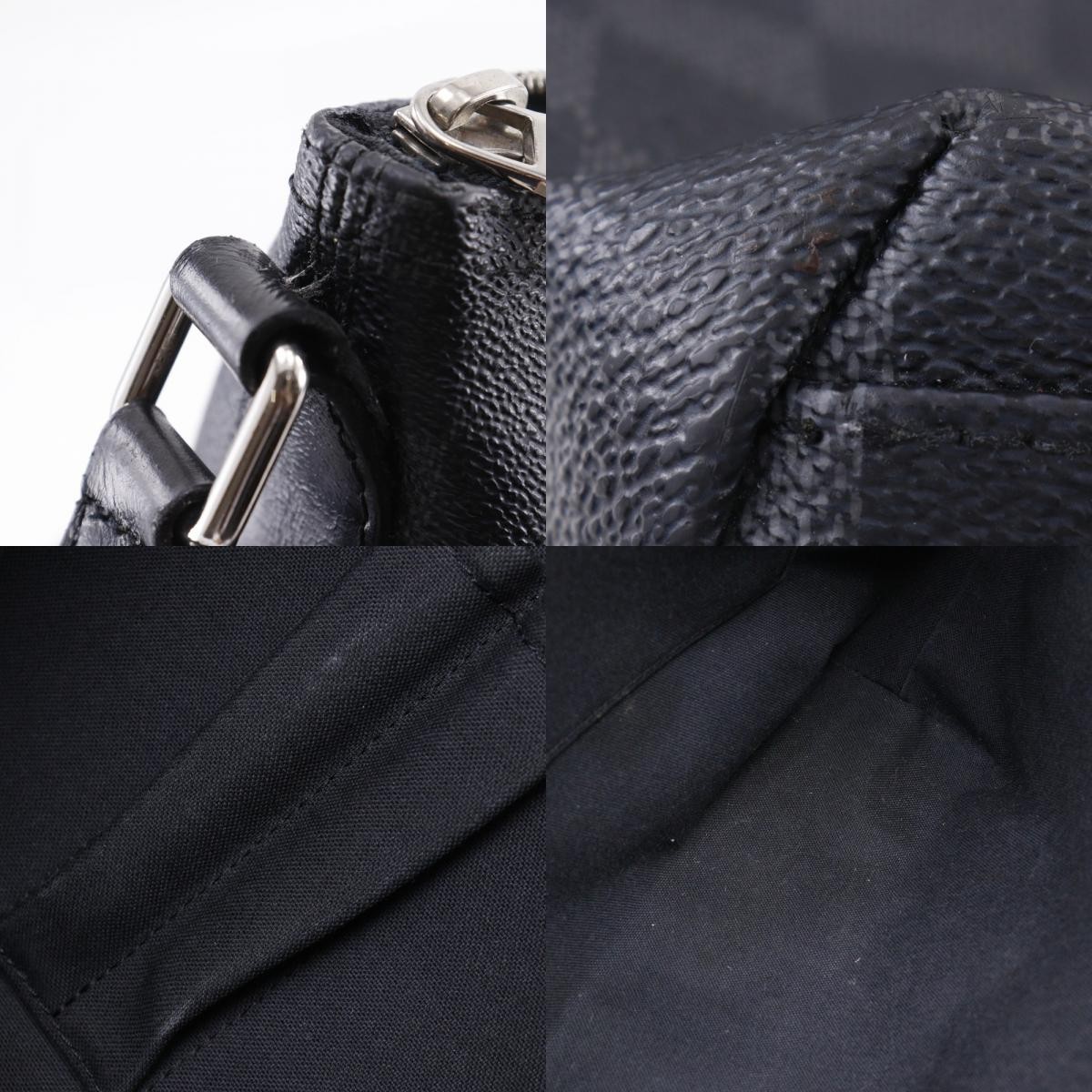 LOUIS VUITTON Mick MM Shoulder Bag N40004 black Damier Grafitto Canvas mens