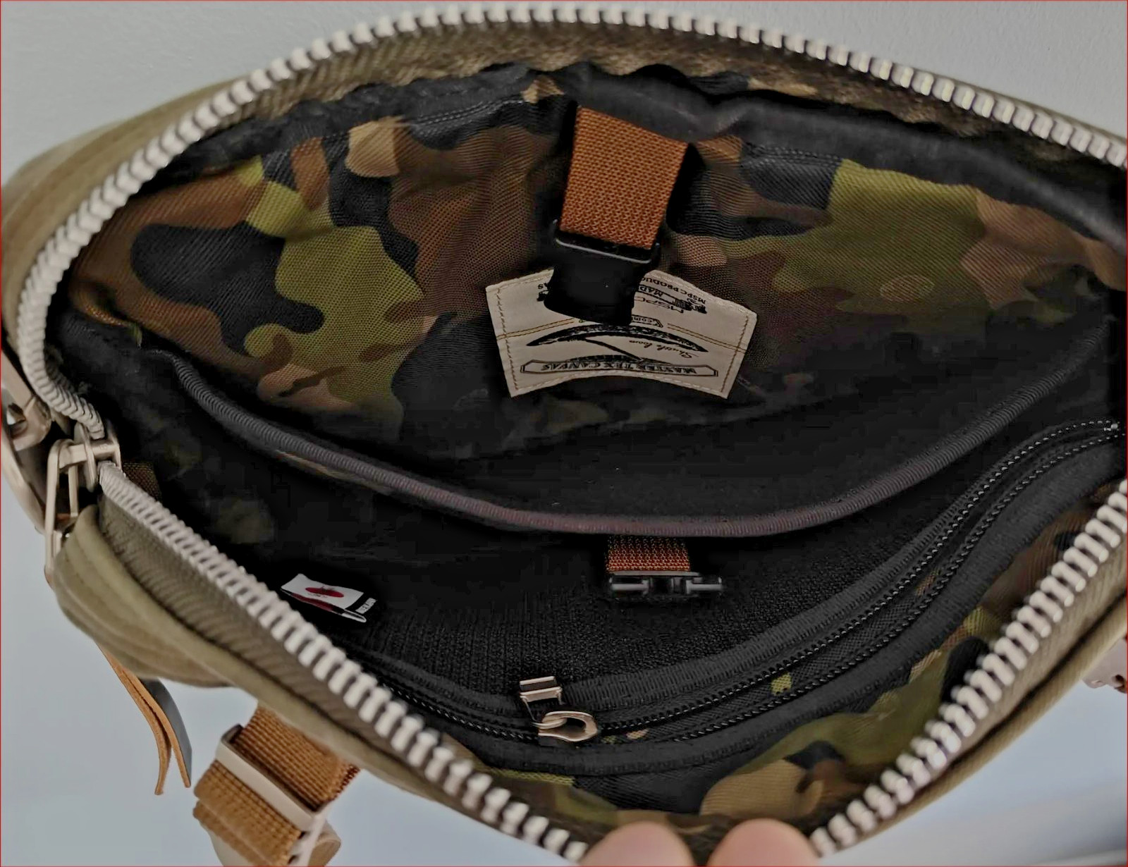 Master-Piece MASTERPIECE Olive Navy Orange smallshoulder crossbody bag $125