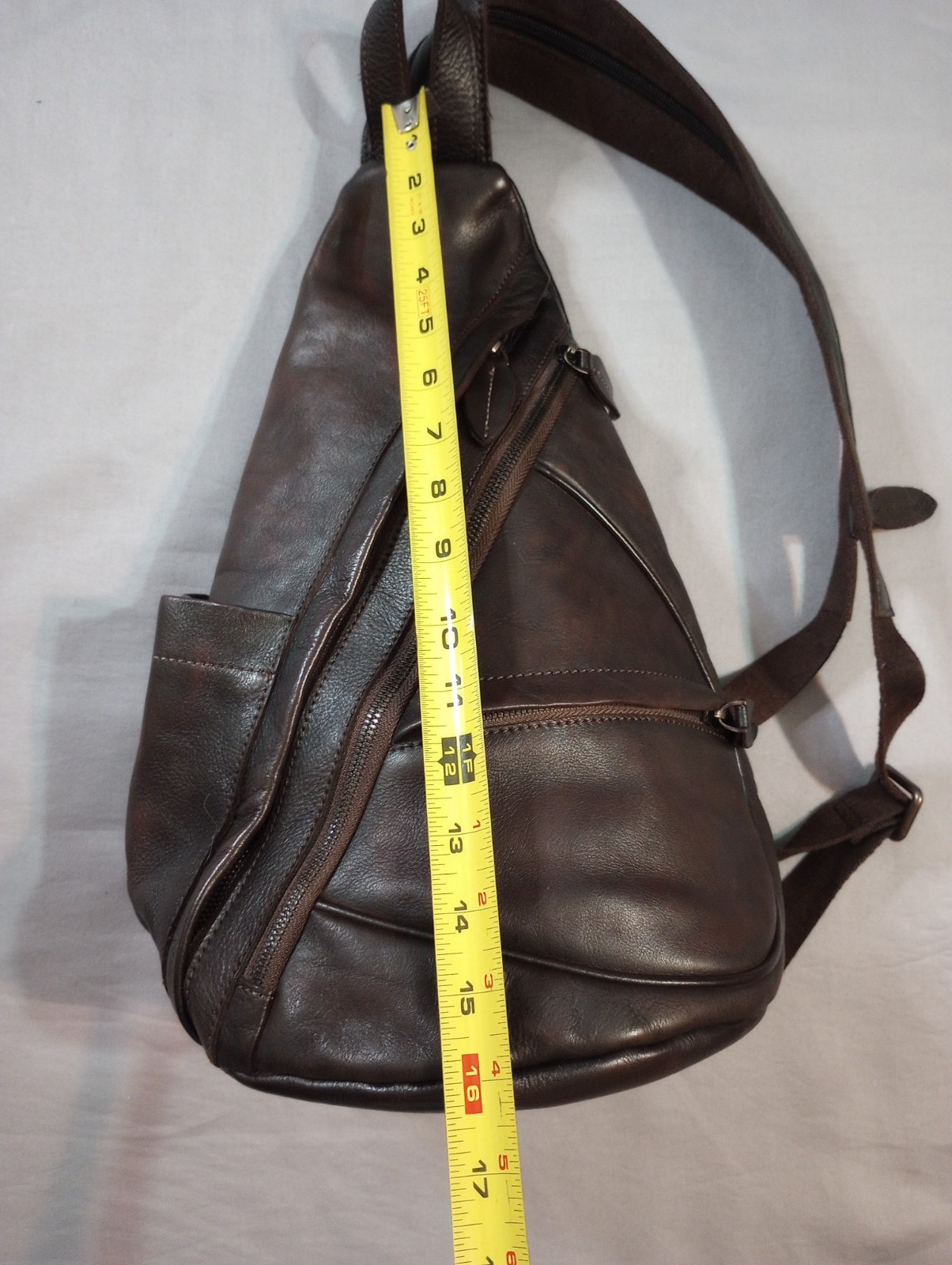 IVTG Genuine Leather Sling Bag Backpack Crossbody Chest Unisex