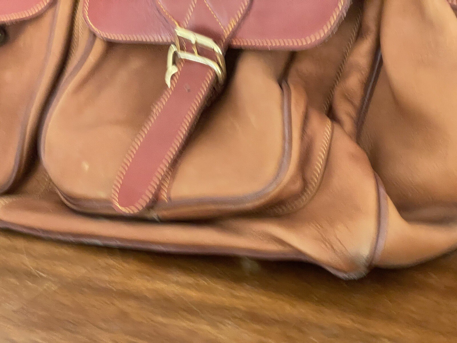 VTG ‘Old Leather’ KOY LEATHER GOODS STRINGER BAG Messenger Briefcase Laptop Case