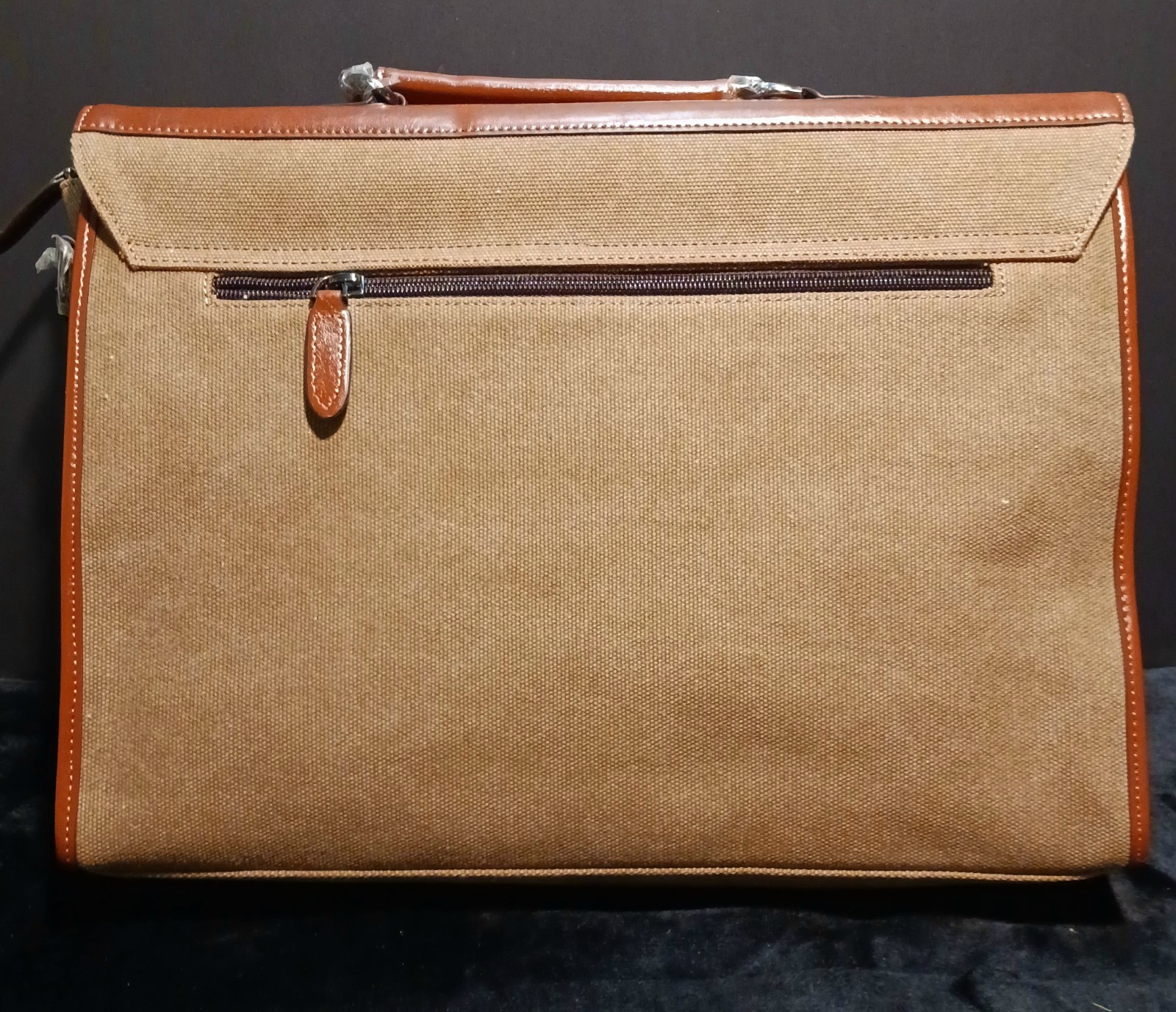 New Banuce Italian Csnvas Briefcase Laptop Bag Messenger Clasp Belt Dust Cov