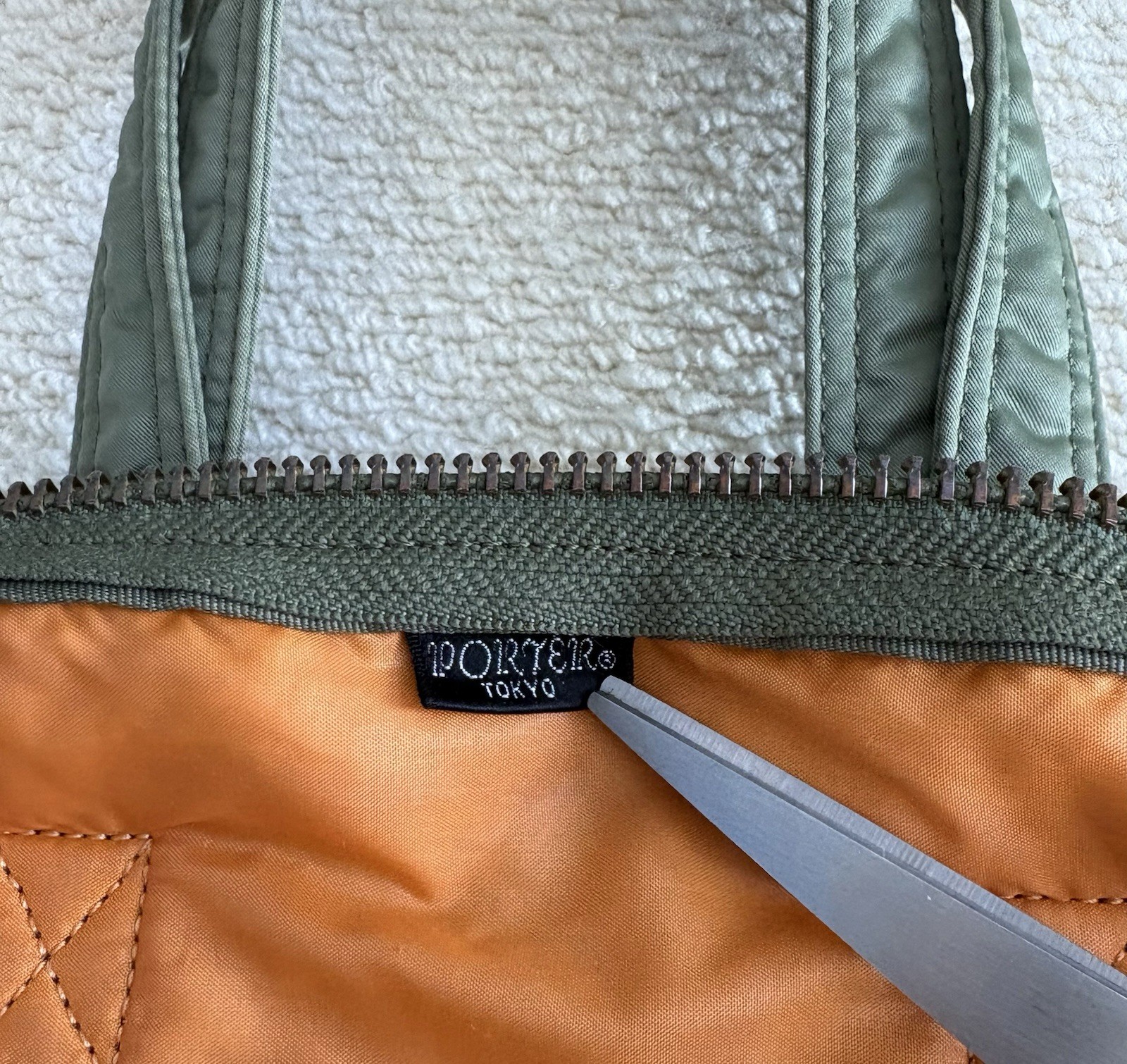 Yoshida & Co. Porter Tanker Mini Boston Bag Sage Green Used 28cm×13cm×12cm