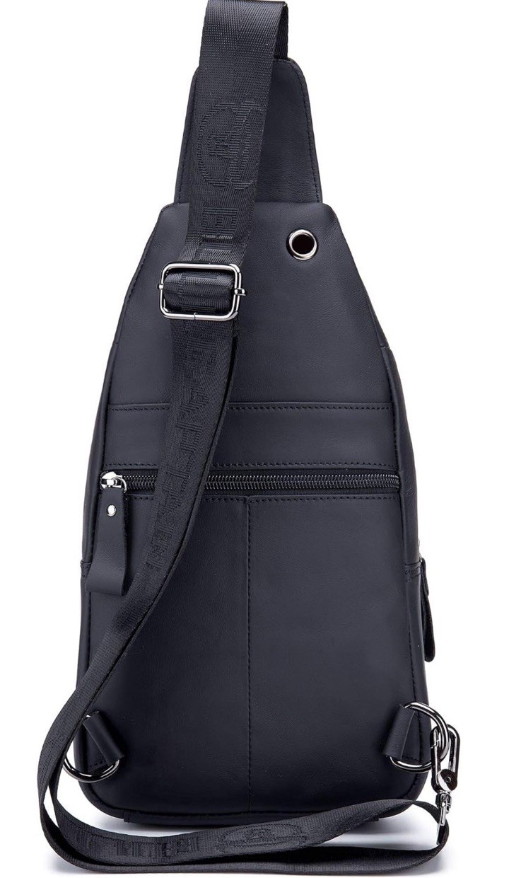 NWT BULLCAPTAIN Men Genuine Leather Shoulder Bag Crossbody Messenger Chest Bag