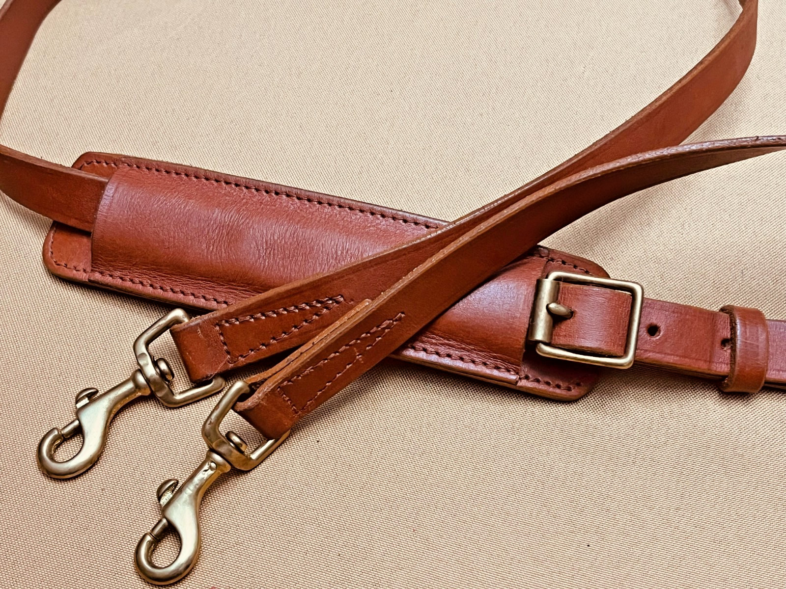 PICKETT of LONDON Thick Bridle Leather Briefcase / Messenger Bag – England