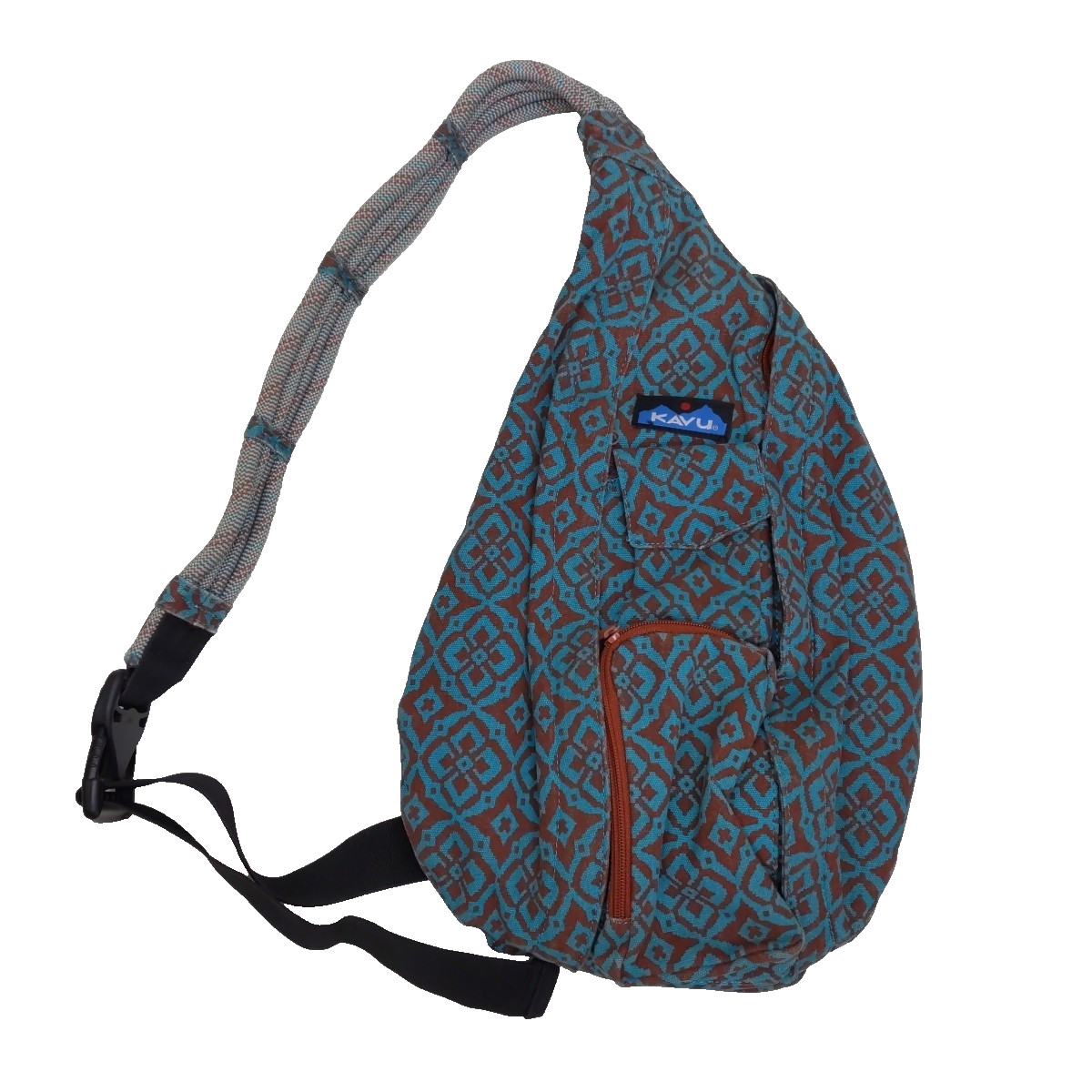 $55 KAVU Rope Bag Cotton Shoulder Sling Backpack Desert Mosaic