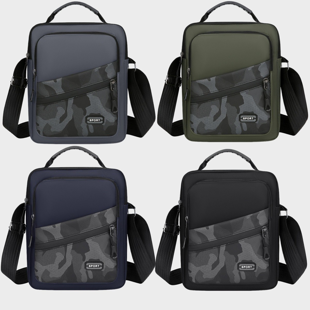 4 Packs Men’s Handbag Shoulder Bag Crossbody Casual Fashion Camouflage Style
