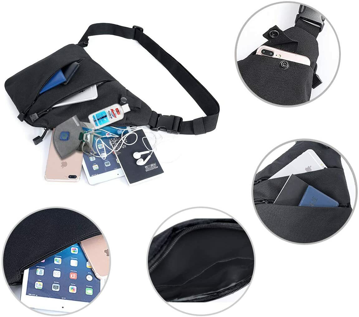 Left Right Shoulder Chest Bag Concealed Carry Tactical Gun Storage Bag for Men