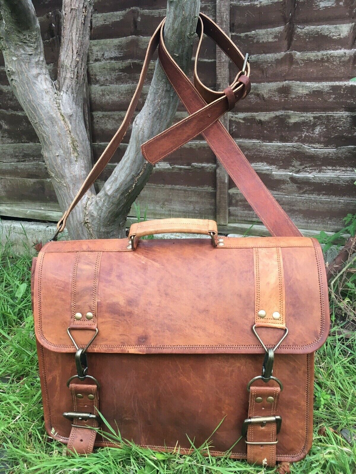 Shoulder Laptop Brown Men’s Briefcase Crossbody Handmade Laptop Brown Bag