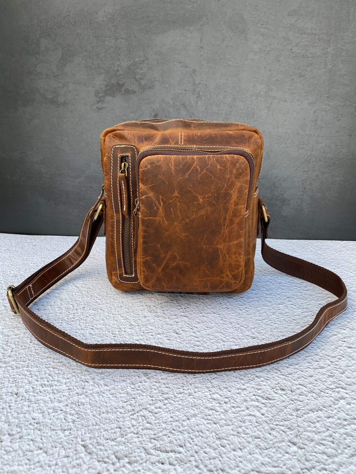 Crossbody Sling Bag Buffalo Leather Handbags Satchel Messenger Bags 10 In Small