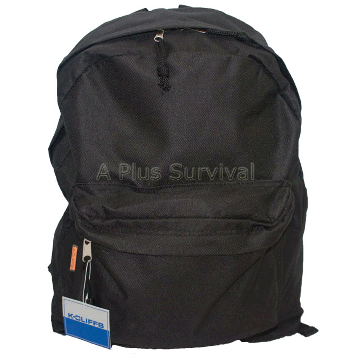 Black Backpack with 2 Compartments for School Emergency Survival Bug Out Kit
