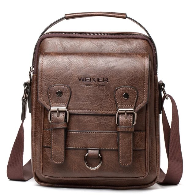 Cross body soulder bag PU leather men business massenger water proof,