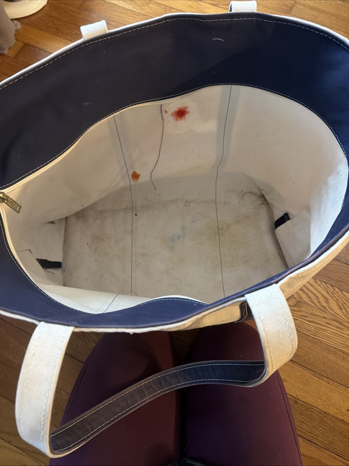 LL BEAN BOAT AND TOTE X-LARGE ZIP TOP Monogrammed