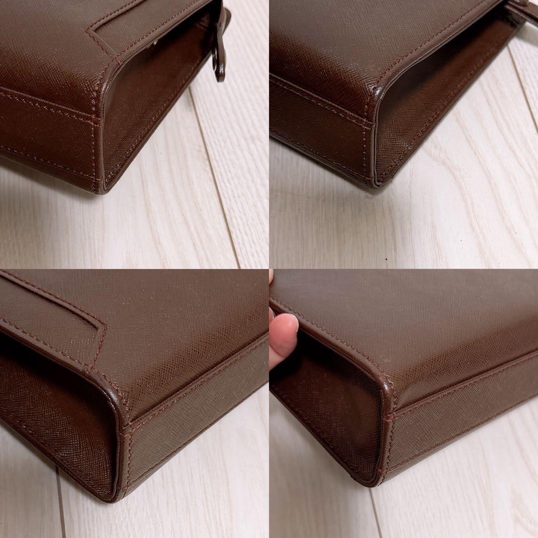 Authentic Burberry All Leather Brown Clutch Bag, 18cm x 28cm x 6cm, Excellent Co