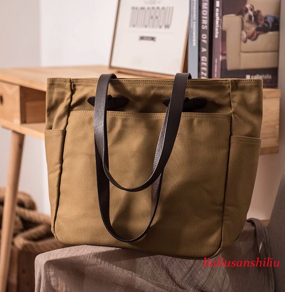 Waxed Canvas Waterproof 70260 Tote Bag Size 45*33*12cm Shoulder Handbag