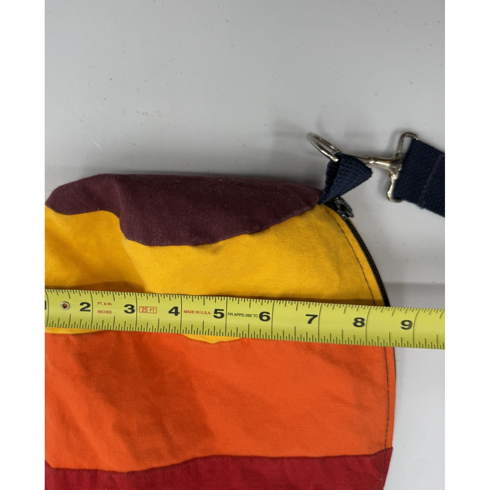 Marco Island Small Duffle Bag Unisex Multicolor Rainbow Shoulder Strap Canvas