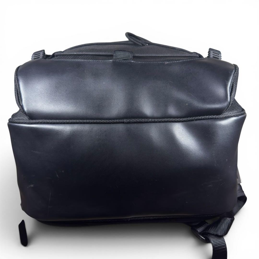 TUMI T2 Backpack Black Leather Commute A4 Large Capacity