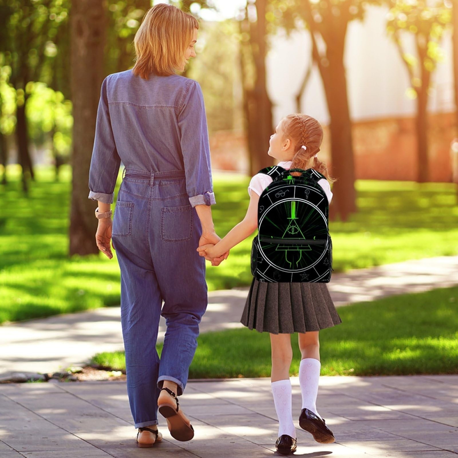 School Backpack for Girls Boys, Bill Cipher Elementary School Bags Lightweigh…