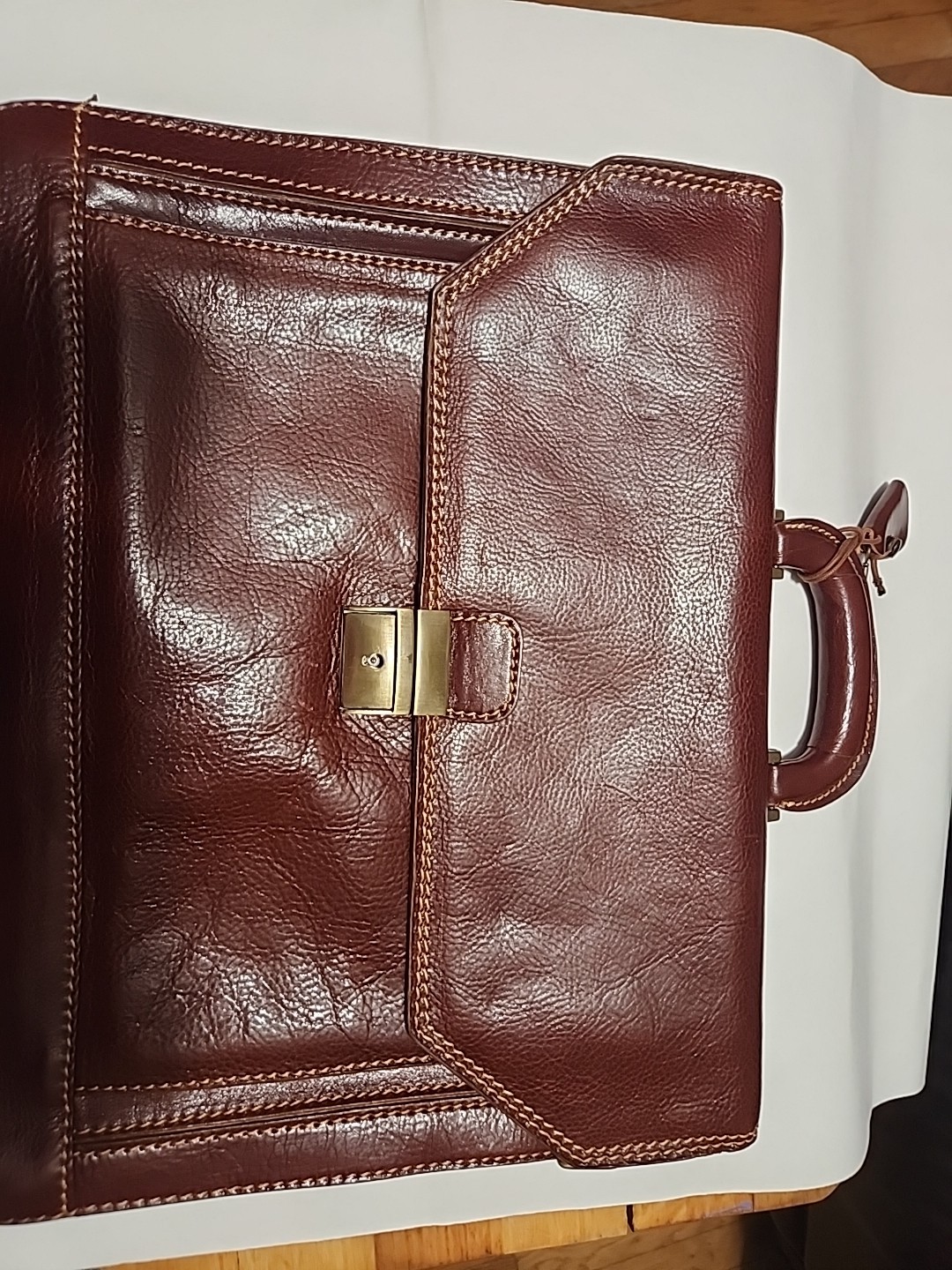 Floto Venezia Briefcase Italian Leather with key and strap