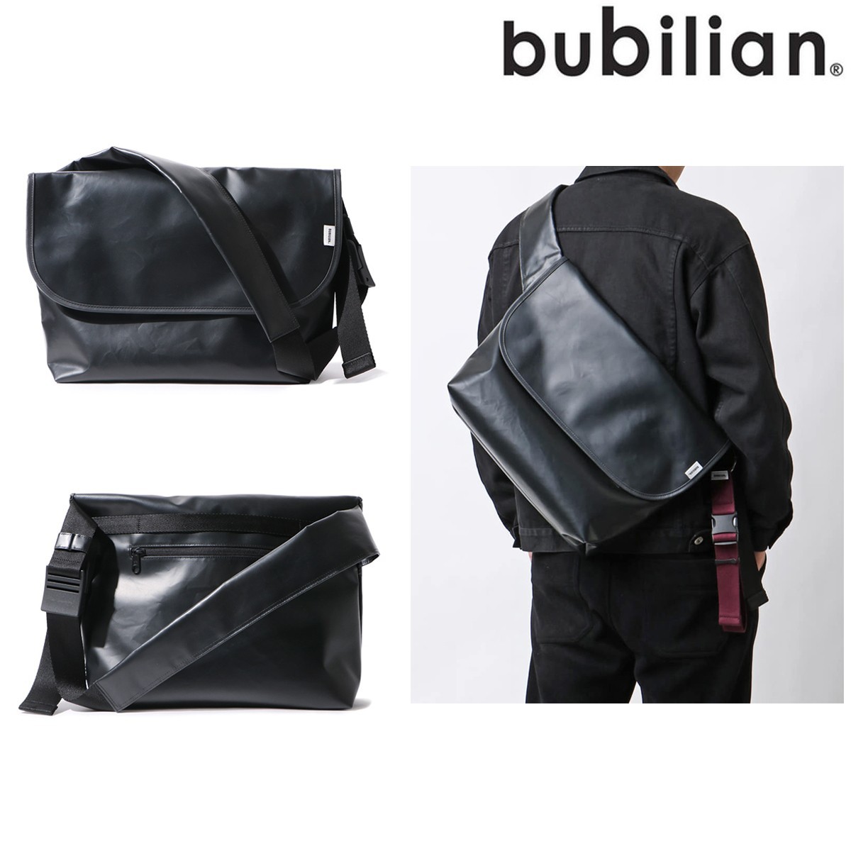 BUBILIAN AHMES Messenger Bag |19L Large Capacity School Travel Bag Made in Korea