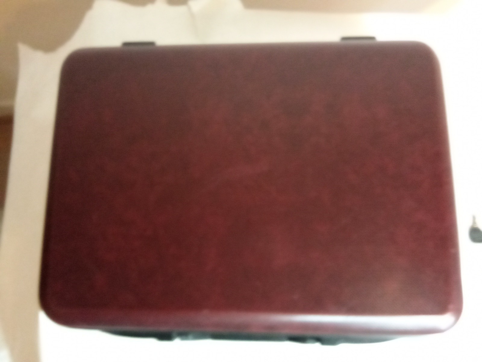 Vintage Briefcase Hard Maroon With Dual Key And Combination Locks