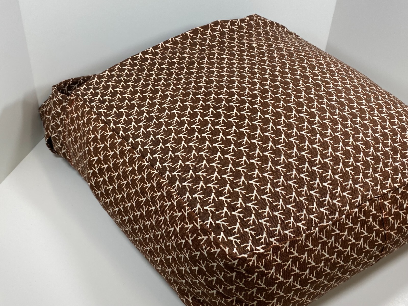 NEW ISAIA NAPOLI LINEN BROWN / WHITE CROSSBODY MESSENGER BAG ~ $275