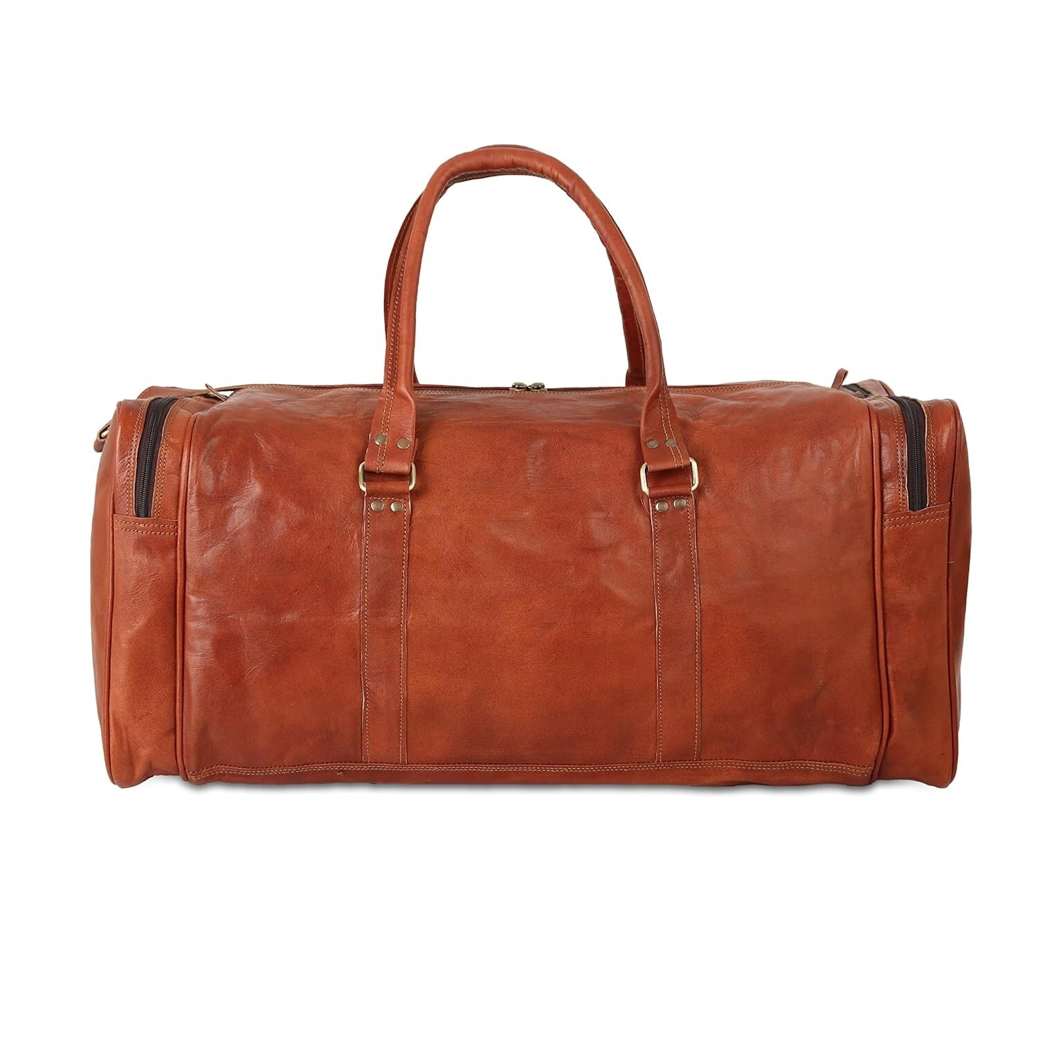 30″ Big Fat Men’s Real Leather Vintage Duffel Overnight Travel Luggage Use Bag