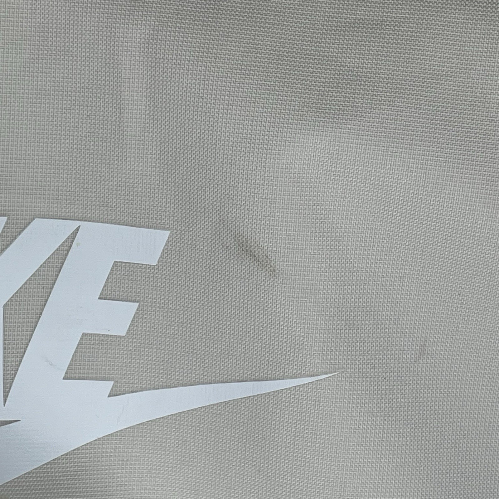 NIKE Heritage Drawstring Unisex Bag Backpack Sackpack Gym, Side Zipper Ivory