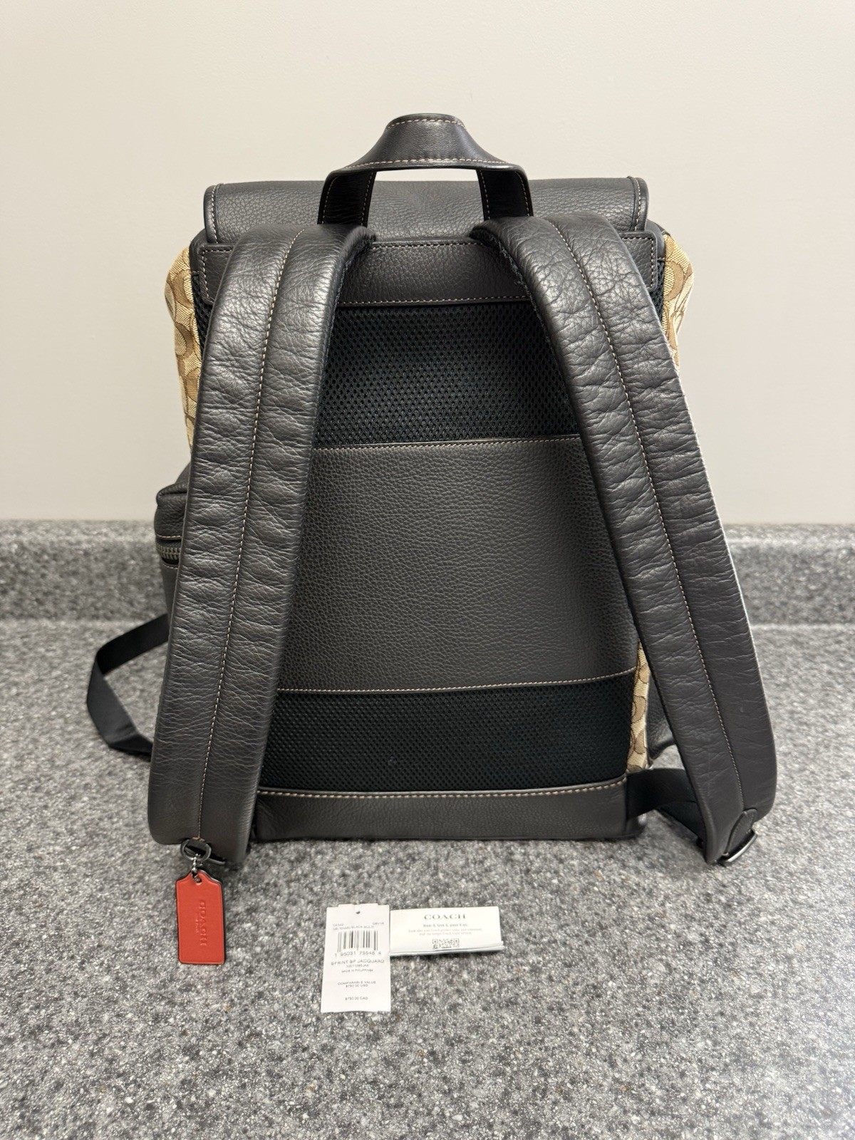 Coach Men’s Sprint Backpack In Signature Jacquard Canvas/Leather CT016 $750