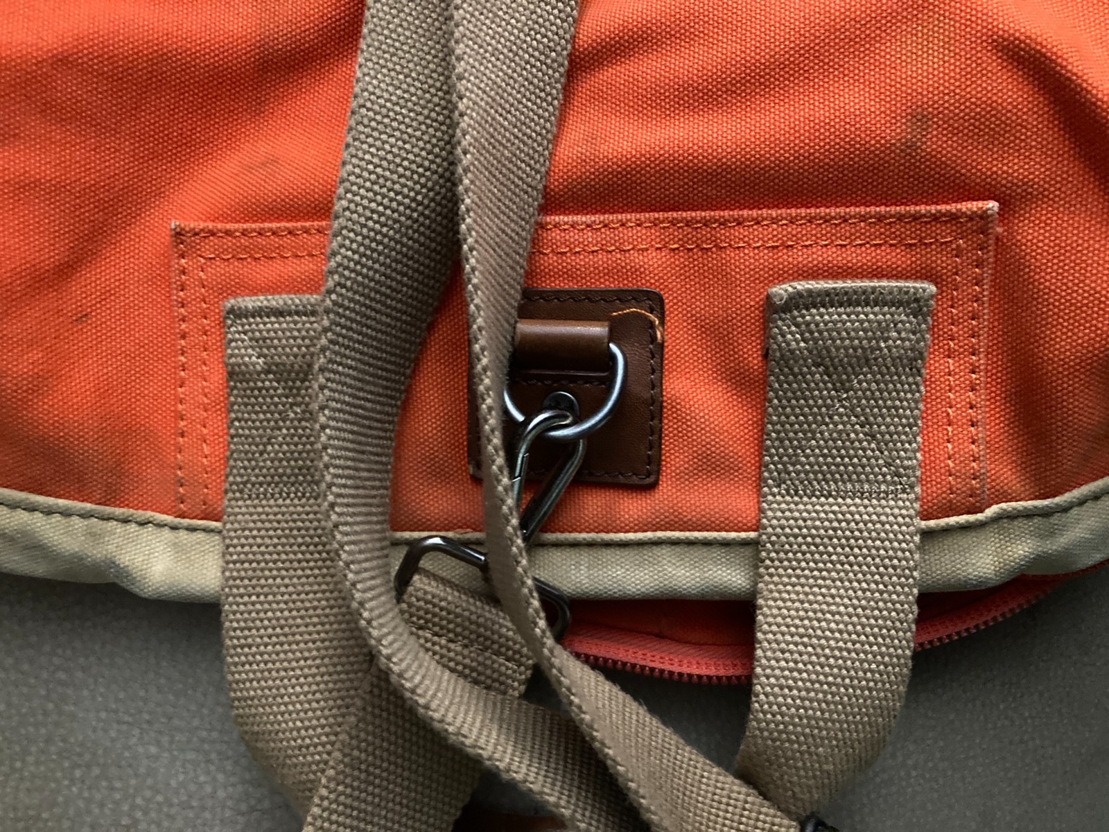 VINTAGE MOUNTAIN KHAKIS_HERITAGE CANVAS_RUCKSACK/GEAR BAG_HARVEST ORANGE & KHAKI