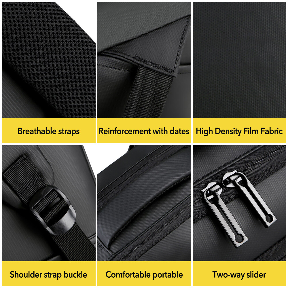 Men Backpack Anti-theft School Bookbag Travel 15.6″ Laptop Bag Rucksack USB Port