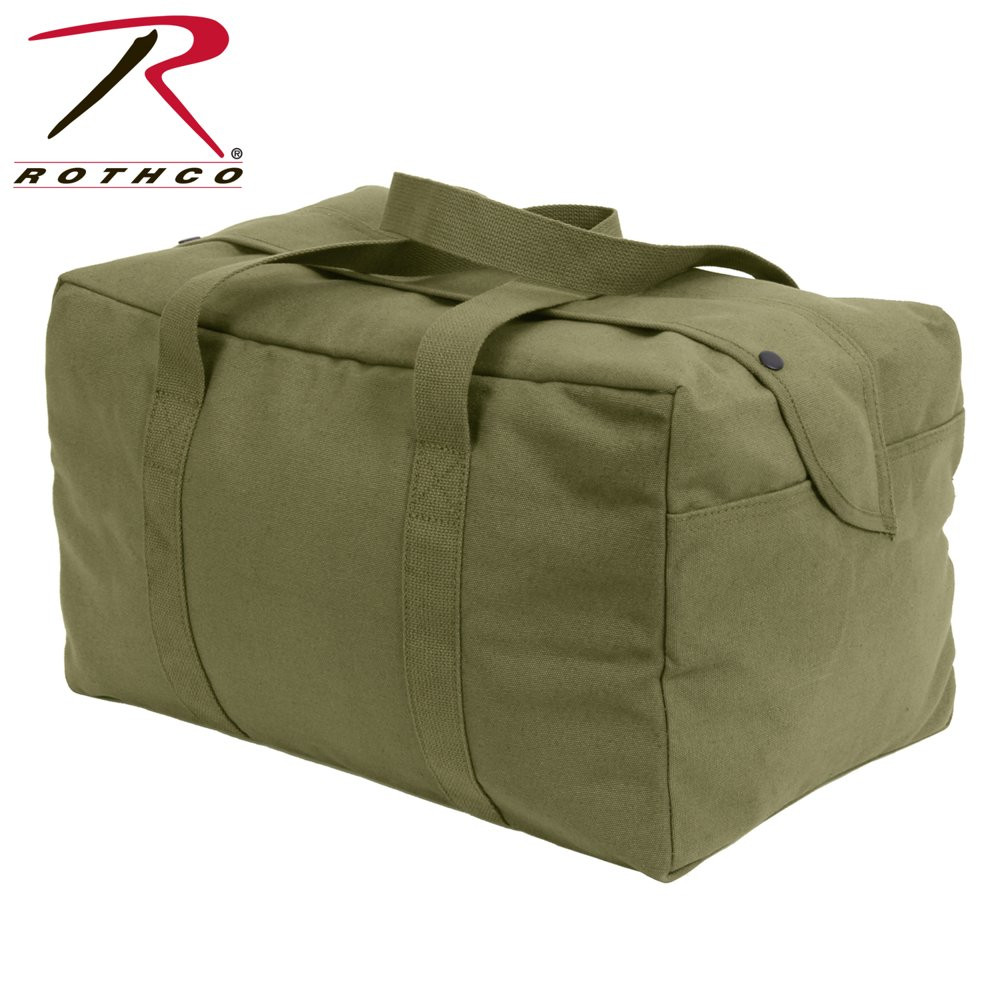 Canvas Small Parachute Cargo Bag, Olive Drab