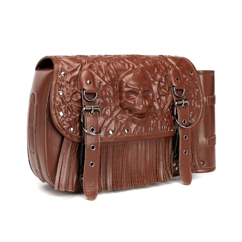 Motorcycle PU Leather Bag Side Tail Luggage Tool Pouch Saddlebag Waterproof