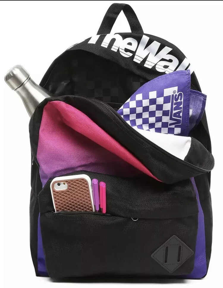NWT VANS Off The Wall OLD SKOOL III HELIOTROPE BACKPACK Travel School Bag MULTI