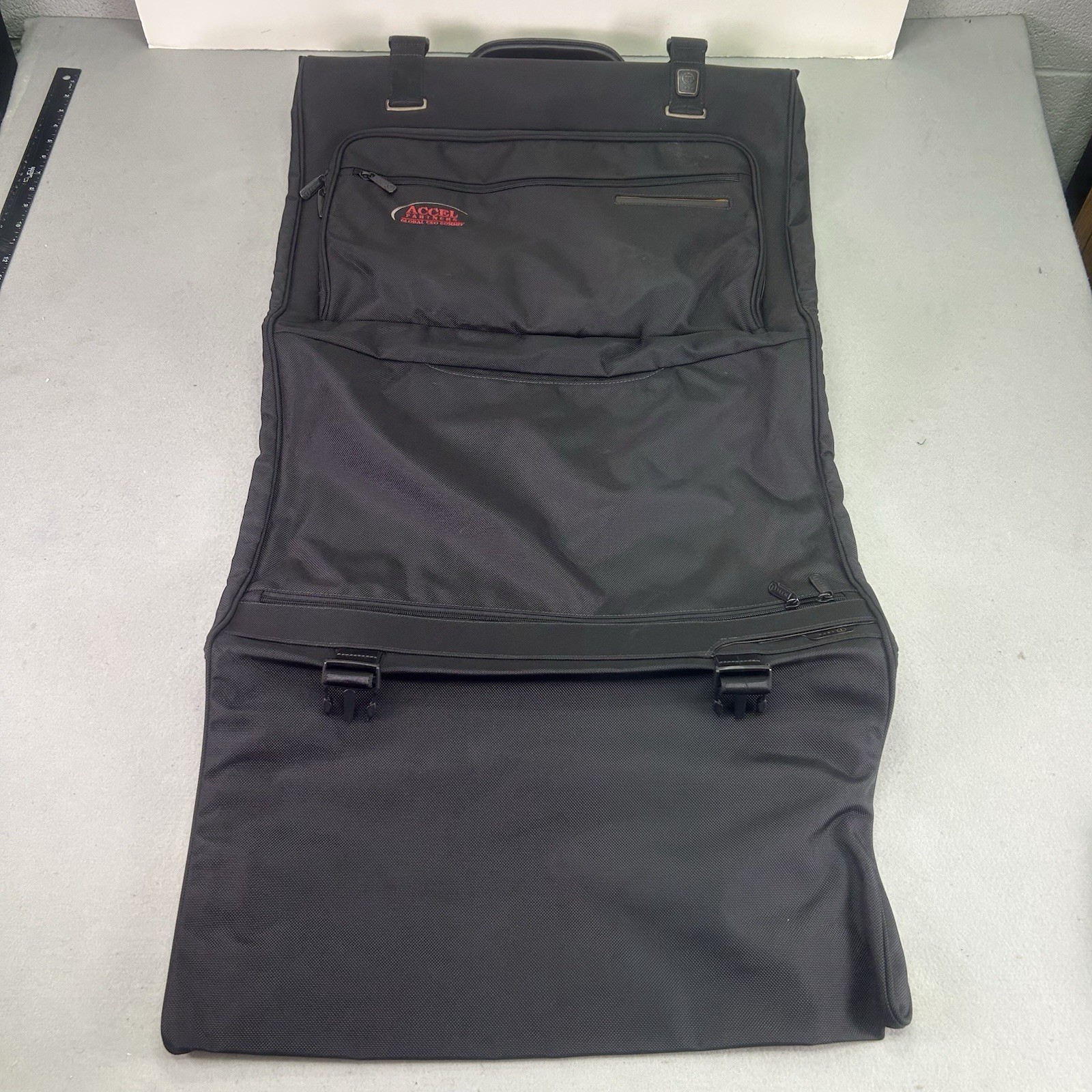 Tumi T-Tech Carry On Tri Fold Garment Bag (56133D) Travel Black Brown *LOGO
