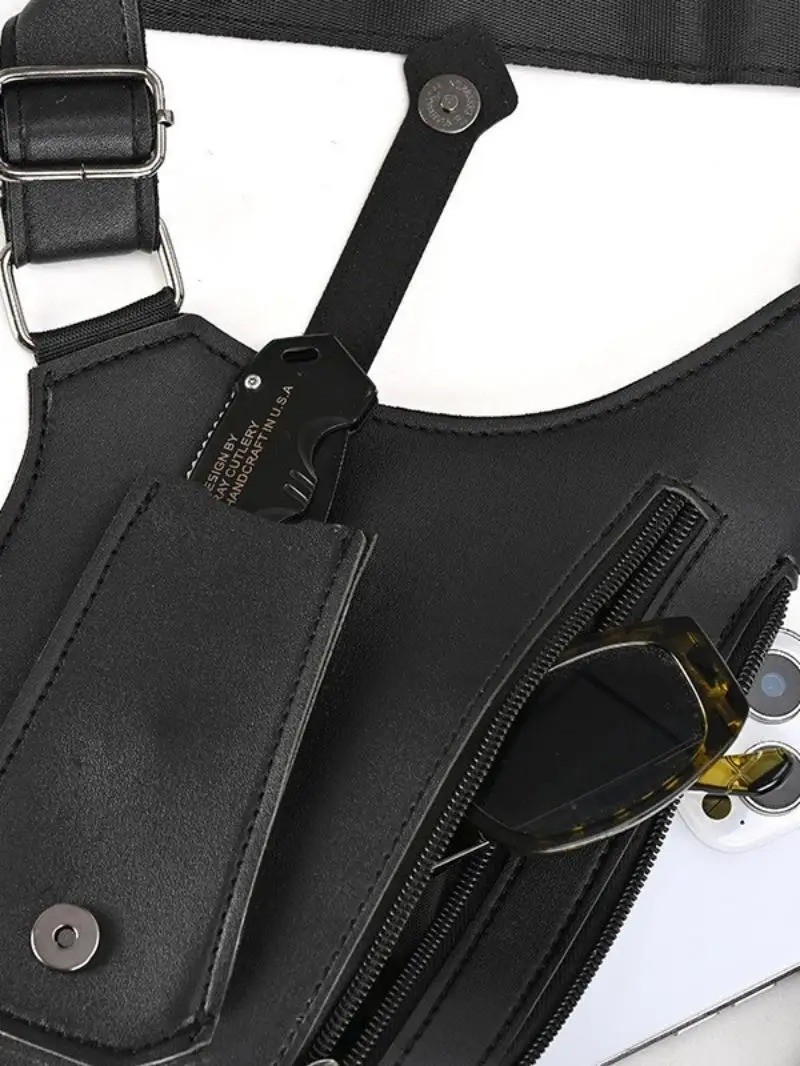 Adjustable Anti-Theft Underarm Shoulder Bag PU Leather Wallet Holster Bag