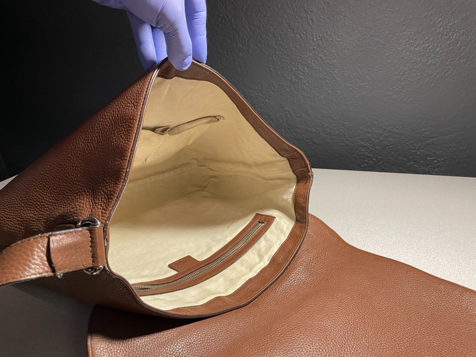 gucci soho messenger bag large brown leather
