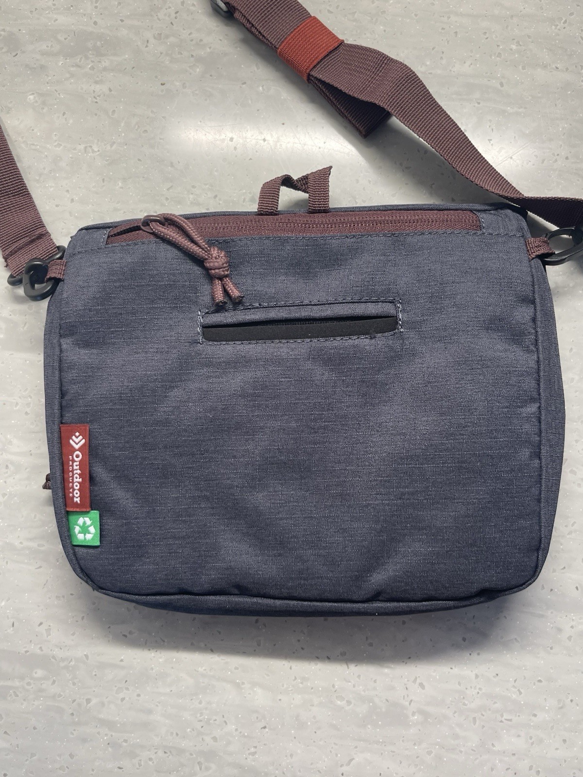 Outdoor Products Gray Crossbody Bag Zip Magnetic Closure Adjustable Strap – NEW