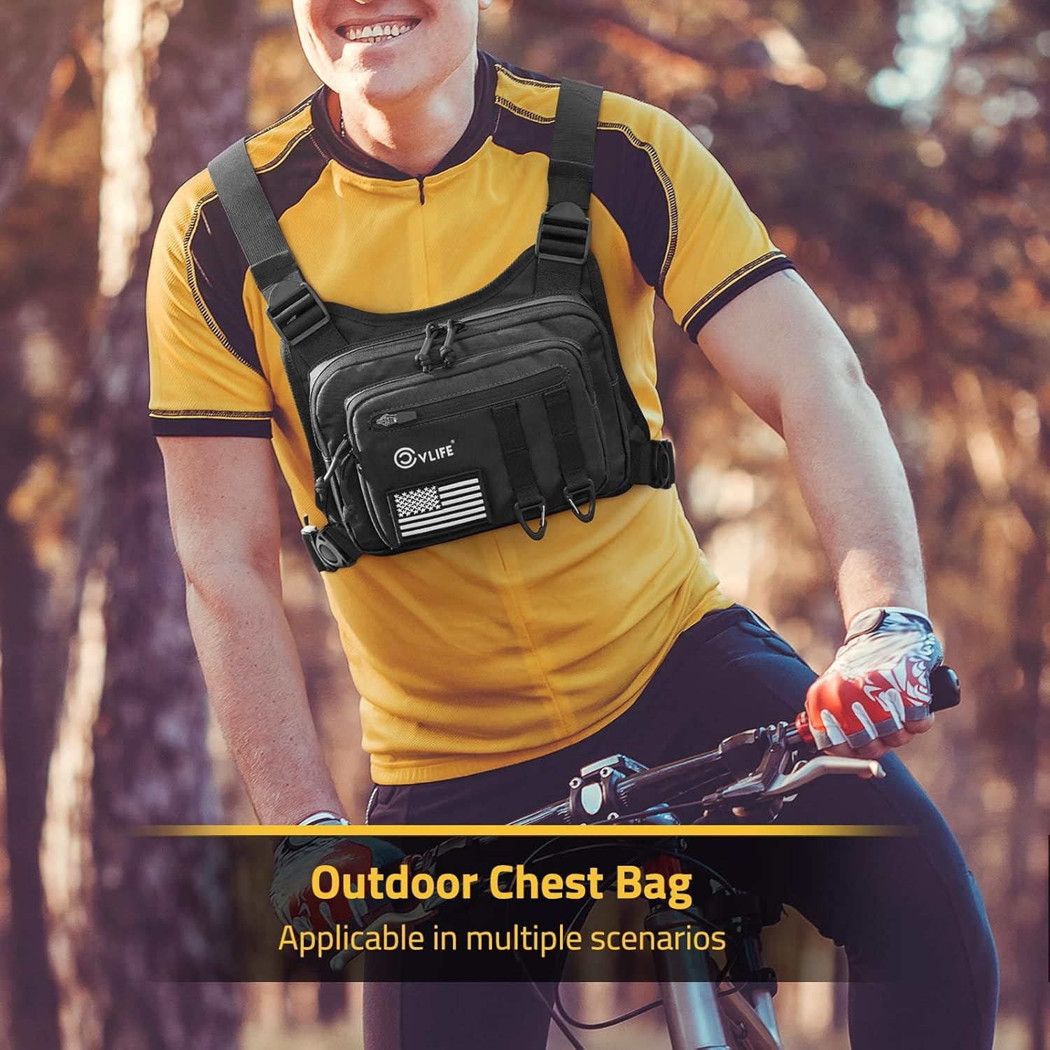 Hunting Combat Chest Rig Bag Front Pouch Recon Kit Tactical Molle Vest Pack Bag
