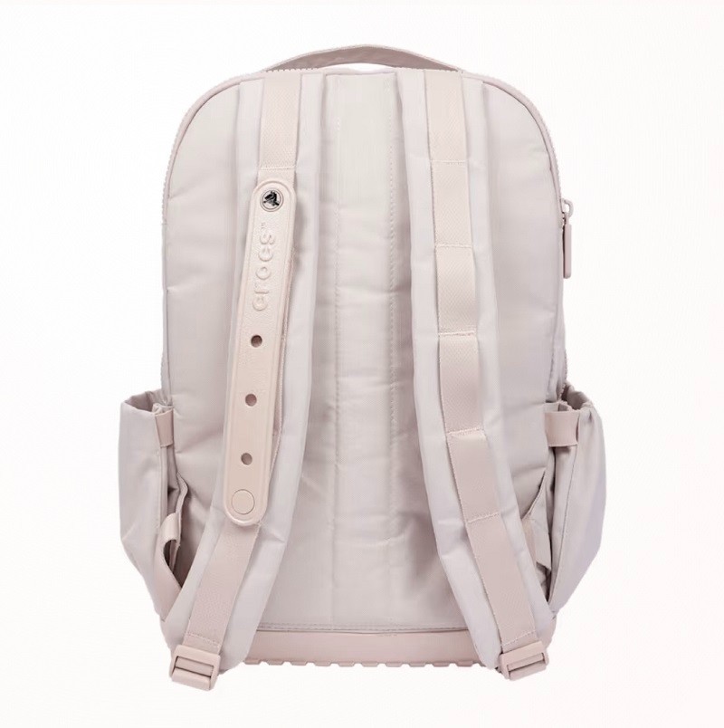 Crocs Classic Glitter Backpack Cocoa Cream Jibbitz Compatible Laptop School Bag