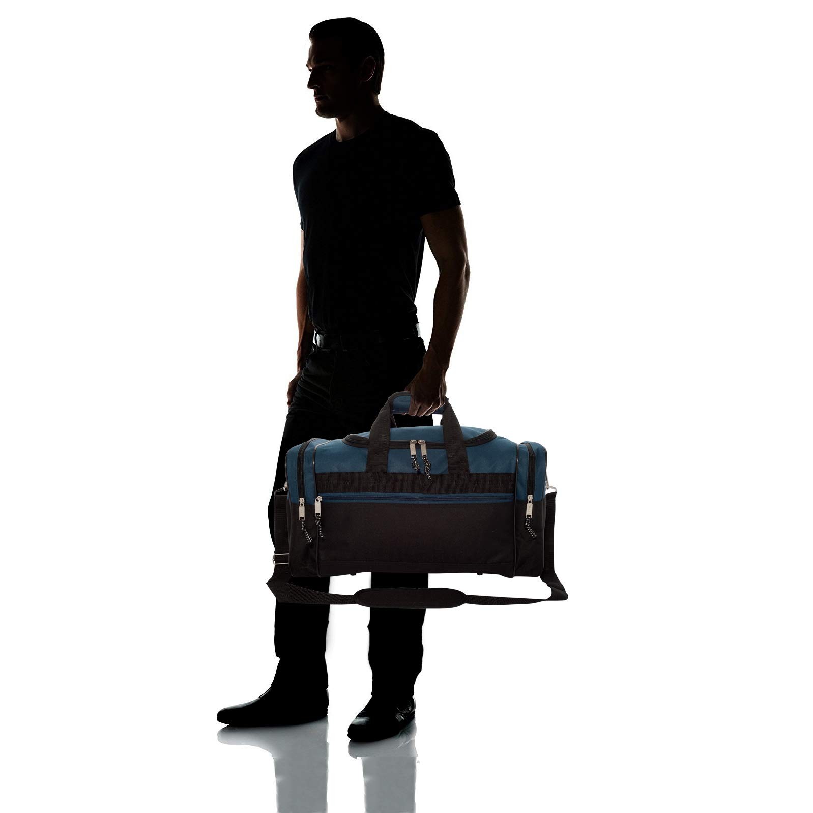 17 inch Blank Duffle Bag, Travel Size, Durable Sports Gym Duffel, Lightweight