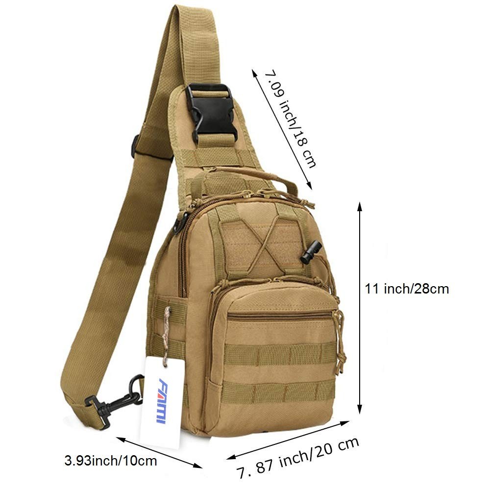 Outdoor Tactical Bag Backpack, Military Sport Bag Pack Sling Shoulder Backpac…