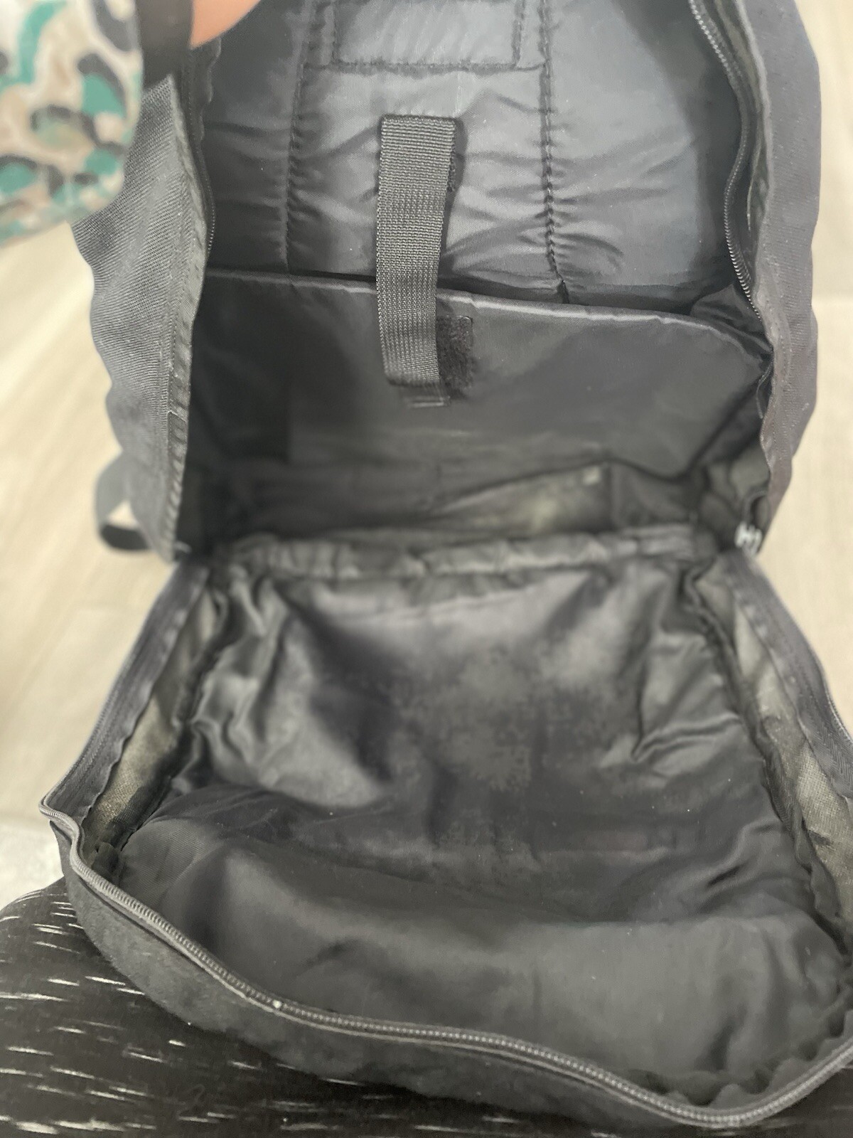 Vintage Timberland Leather Canvas Backpack Vintage Black Brown