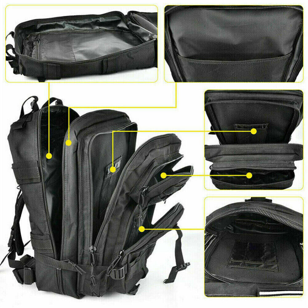 30L Outdoor Military Molle Tactical Backpack Rucksack Camping Hiking Travel Bags