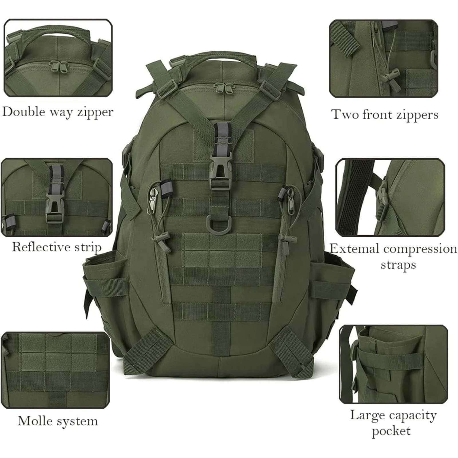 Camping Hiking Military Backpack Men Outdoor Travel Bags Climbing Sport Bag