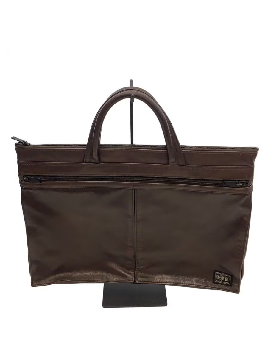 PORTER Briefcase Leather BRW Solid 022 03788