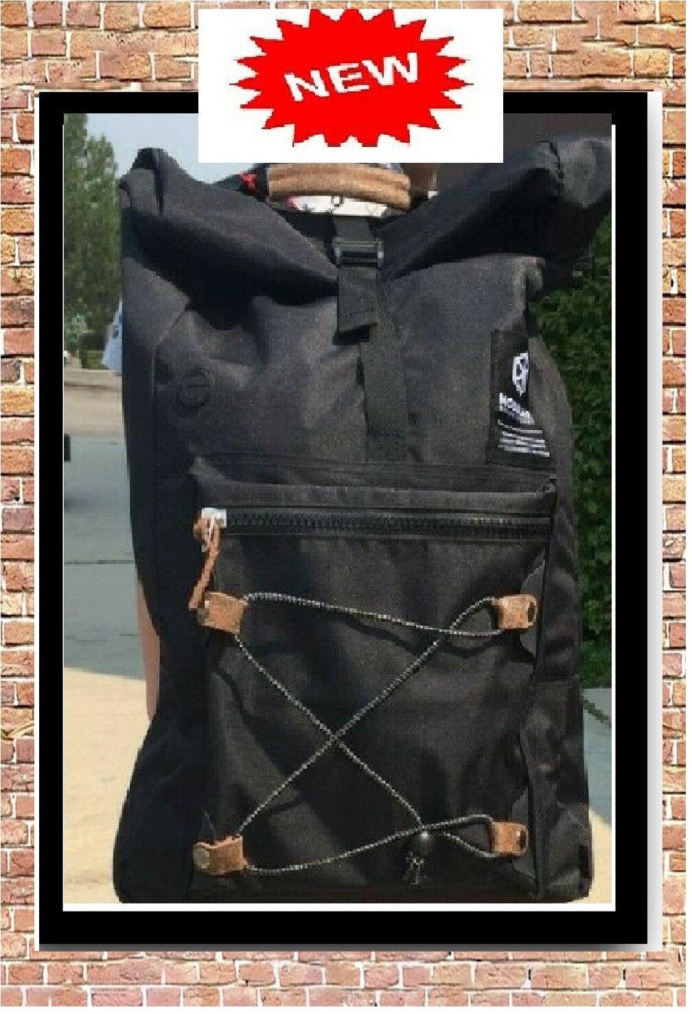 Clearance Sale BLACK backpack High School Travel Laptop Rucksack Zipper Bag NEW