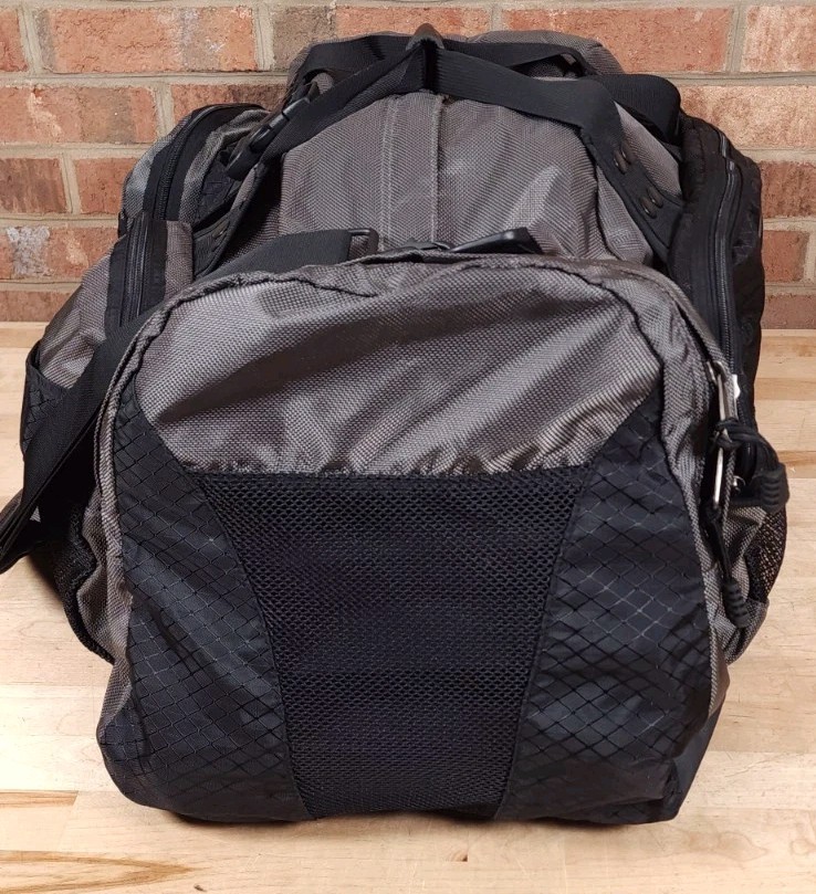 Oakley Icon 2.0 Software Gray Black Nylon Large Duffle Bag Y2K