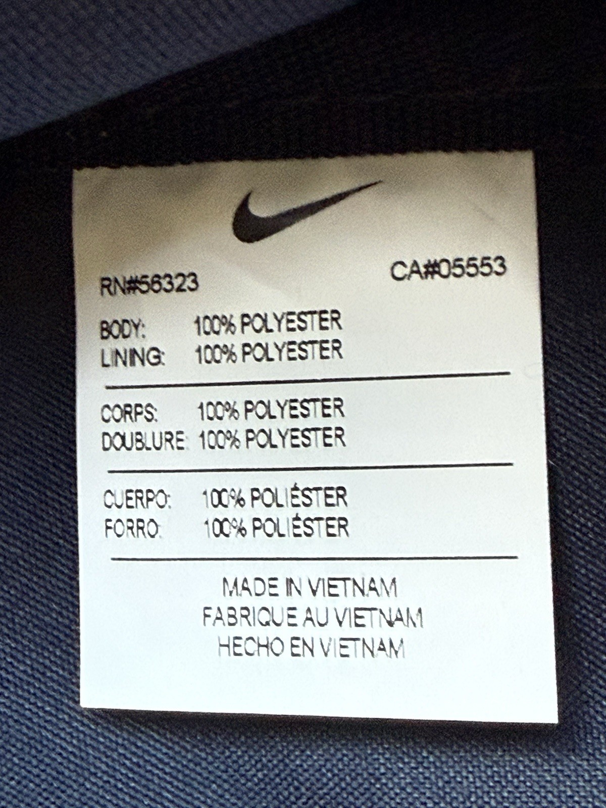 NWT $55 Nike Backpack Bag 15” blue Poly Bo Jackson Give Me A Chance Found. logo