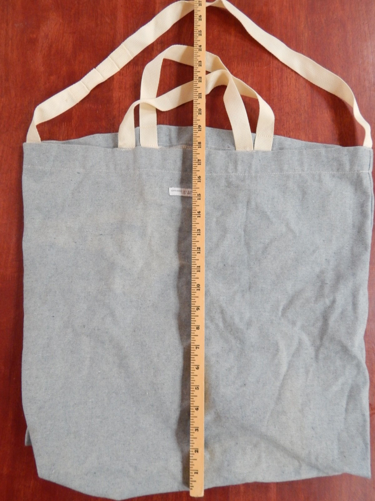 Engineered Garments Madras Blue Denim Tote Bag