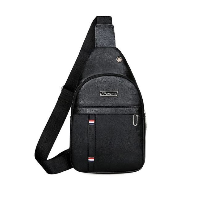 Men Chest Bag New Pu Leather Waterproof Multi Functional Crossbody Bag Fashion